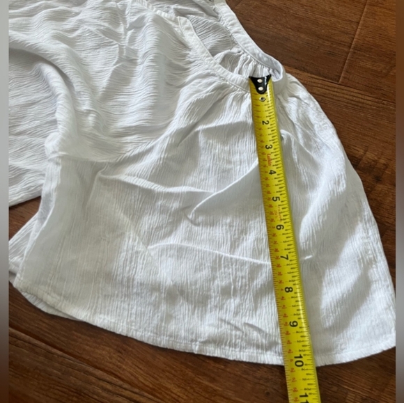 Tommy Bahama White Flutter Sleeve Blouse Size Large - Picture 7 of 8